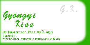 gyongyi kiss business card